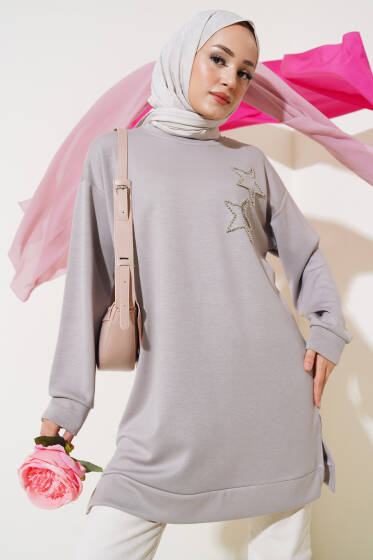 Yıldız Taş Detaylı Tunik Taş - Tunik