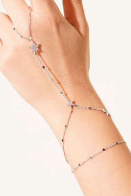 Yıldız Taşlı Şahmeran Bileklik Gümüş - Bileklik