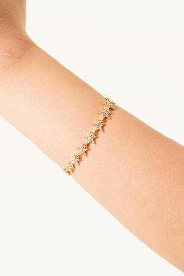 Yıldızlı Bileklik Gold - Günün Seçilenleri