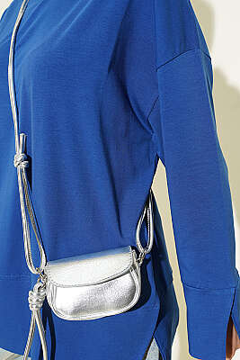 Yırtmaç Detaylı Basic Tunik Lacivert - Tunik