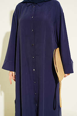 Yırtmaç Detaylı Uzun Tunik Lacivert - 700-1000 TL Ürünler