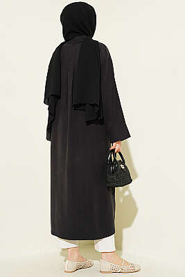 Yırtmaç Detaylı Uzun Tunik Siyah - 700-1000 TL Ürünler