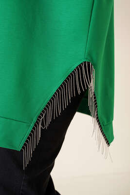 Yırtmacı Zincir Püsküllü Tunik Benetton - Tunik