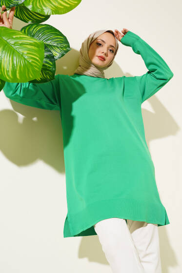 Yırtmaçlı Basic Triko Tunik Benetton - Tunik