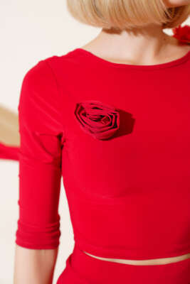 Yırtmaçlı Etekli İkili Takım Kırmızı - Kadın Giyim Modelleri