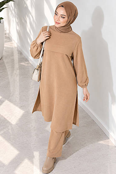 Yırtmaçlı Uzun İkili Takım Latte - 300-500 TL Ürünler