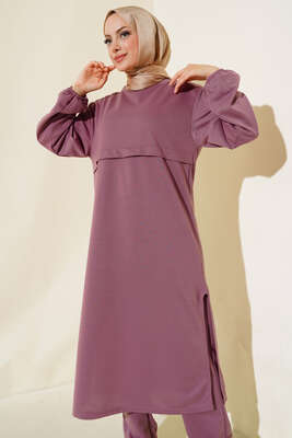 Yırtmaçlı Uzun İkili Takım Magenta - 300-500 TL Ürünler