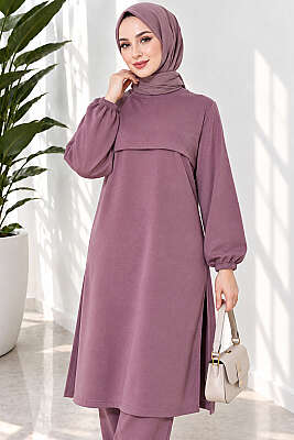 Yırtmaçlı Uzun İkili Takım Magenta - 300-500 TL Ürünler