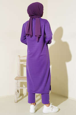 Yırtmaçlı Uzun İkili Takım Mor - 300-500 TL Ürünler