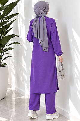 Yırtmaçlı Uzun İkili Takım Mor - 300-500 TL Ürünler