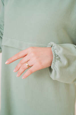 Yırtmaçlı Uzun Tunik İkili Takım Çağla Yeşili - İKİLİ TAKIM