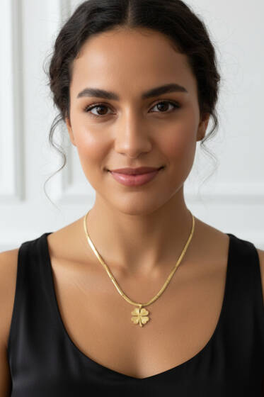 Yoncalı İtalyan Zincir Kolye Gold - Kolye