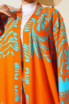 	 Etnik Desen Kimono İkili Takım Oranj - 300-500 TL Ürünler