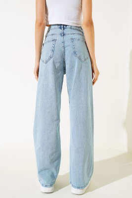 Yüksek Bel Baggy Pantolon Kar Açık - Kadın Giyim Modelleri