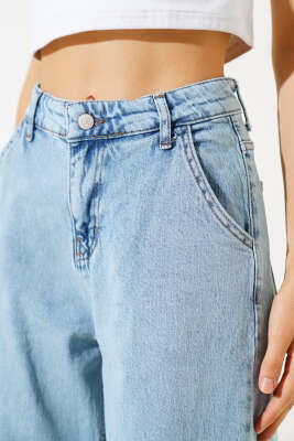 Yüksek Bel Baggy Pantolon Kar Açık - Kadın Giyim Modelleri