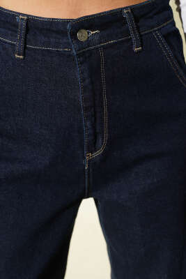 Yüksek Bel Baggy Pantolon Lacivert - Kadın Giyim Modelleri