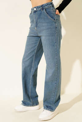 Yüksek Bel Baggy Pantolon Tintli 