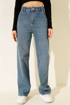 Yüksek Bel Baggy Pantolon Tintli - Kadın Giyim Modelleri