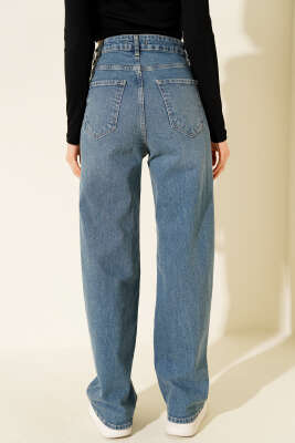 Yüksek Bel Baggy Pantolon Tintli - Kadın Giyim Modelleri