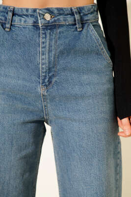 Yüksek Bel Baggy Pantolon Tintli - Kadın Giyim Modelleri