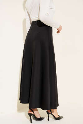 Yüksek Bel Çan Etek Siyah - Etek