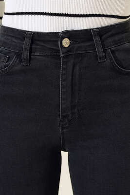 Yüksek Bel Dar Paça Kot Pantolon Füme - Kadın Giyim Modelleri