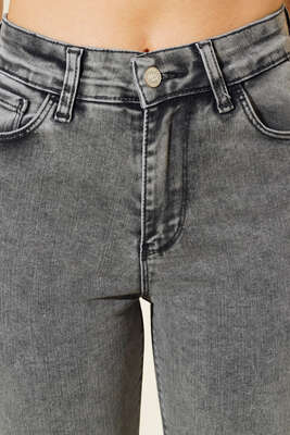 Yüksek Bel Dar Paça Kot Pantolon Kar Orta - Kadın Giyim Modelleri