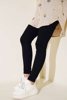 Yüksek Bel Dar Paça Pantolon Siyah - HEPYEK