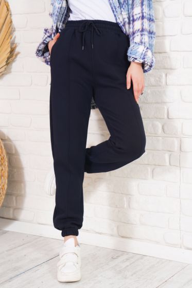 Yüksek Belli Jogger Lacivert Eşofman Altı - Pantolon
