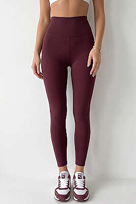 Yüksel Bel Cupra Tayt Bordo 