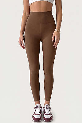 Yüksel Bel Cupra Tayt Latte - Spor Tayt