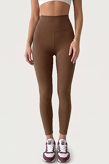 Yüksel Bel Cupra Tayt Latte - Spor Tayt