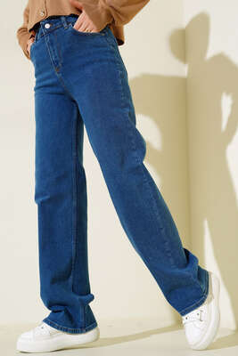 Yüksel Bel Palazzo Kot Pantolon Mavi - 500-700 TL Ürünler