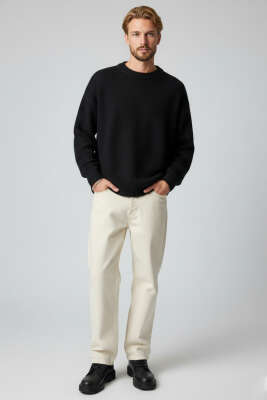 Yumoş Triko Erkek Kazak Siyah - Erkek Kazak