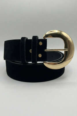 Yuvarlak Tokalı Kemer Siyah - DESREE KEMER