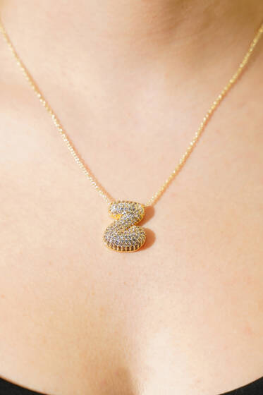 Z Harfli Taşlı Kolye - Günün Seçilenleri