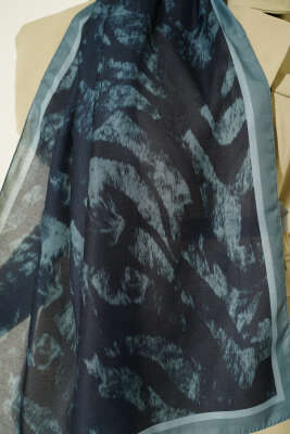 Zebra Desen Şal Çağla Yeşili - Başörtüsü