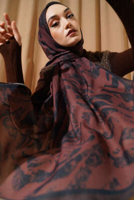 Zebra Desen Şal Kiremit - TEGOE