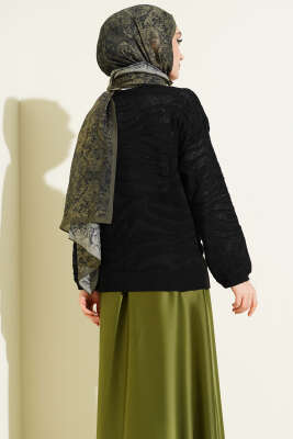 Zebra Desen Triko Kazak Siyah - 100-300 TL Ürünler