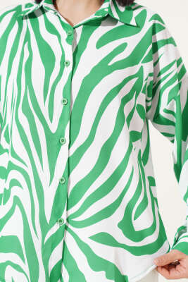 Zebra Desenli Gömlek Yeşil - 300-500 TL Ürünler