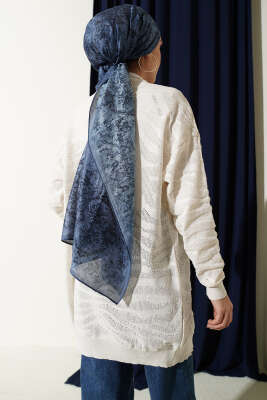 Zebra Desenli Triko Hırka Ekru - Hırka