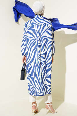 Zebra Desenli Uzun Gömlek Lacivert - 300-500 TL Ürünler