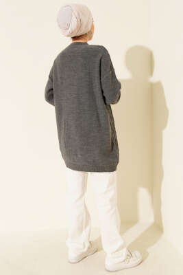 Zigzag Örgü Triko Tunik Füme - Tunik