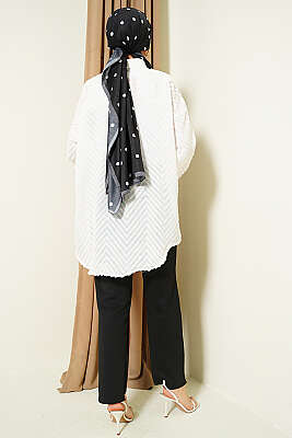 Zikzak Püsküllü Salaş Gömlek Ekru - Gömlek