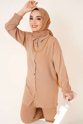 Zincir Kolyeli Ayrobin İkili Takım Camel - İKİLİ TAKIM