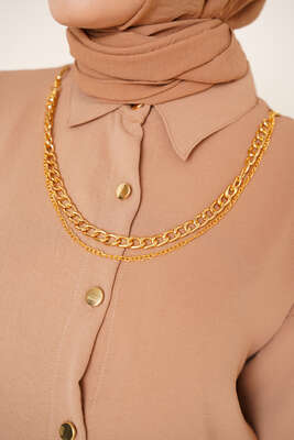 Zincir Kolyeli Ayrobin İkili Takım Camel - İKİLİ TAKIM