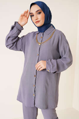 Zincir Kolyeli Ayrobin İkili Takım Gri - İKİLİ TAKIM