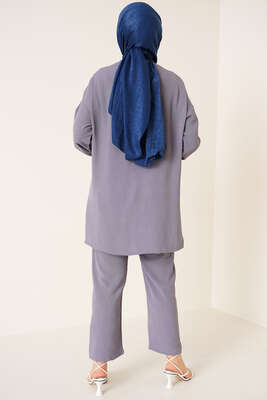 Zincir Kolyeli Ayrobin İkili Takım Gri - İKİLİ TAKIM