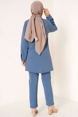 Zincir Kolyeli Ayrobin İkili Takım İndigo - İKİLİ TAKIM