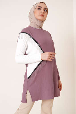 Zincir Püsküllü Bürümcük Tunik Magenta 